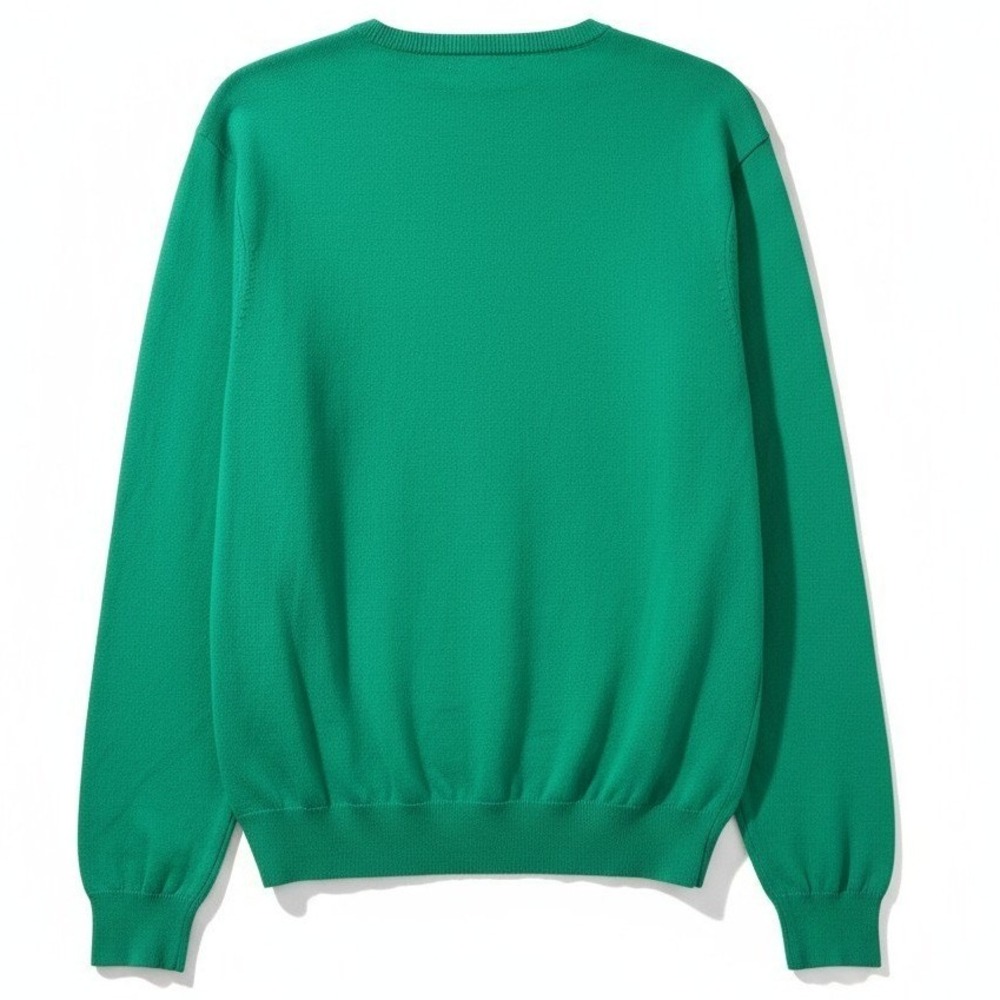 MP Massimo Piombo Men XXL Pima Cotton Knit Sweater Crew Neck Green Pullover NWT - Picture 3 of 6